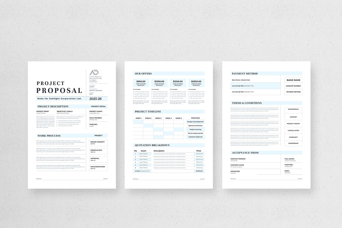 Project Proposal | Word & Indesign, a Stationery Template by design_hut (Photo 2 of 7)