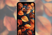Fall Leaves Phone Wallpapers, a Graphic by Kalindiprints (Thumbnail 3 of 6)