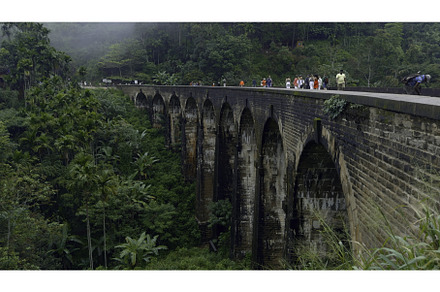 Ancient stone aqueduct in green, a Nature Photo by Media Whale Stock