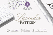 Lavender pattern.Watercolor, lineart, a Pattern Graphic by Kotkoa (Thumbnail 1 of 8)
