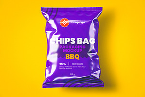 Potato Chips Bag Mockup