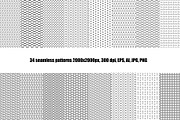 34 simple geometric patterns, a Pattern Graphic by Pollyksena (Thumbnail 1 of 3)