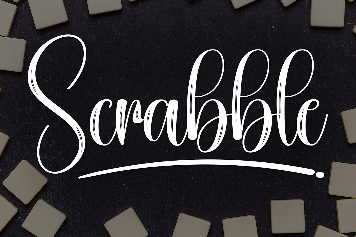 Scrabble | Script Font, a Handwritten Font by Scratchones (Photo 1 of 8)