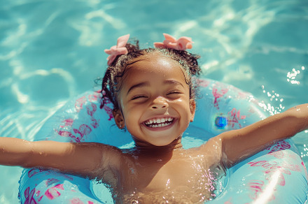 Smiling, overjoyed little girl, a Photo by Pavel_design