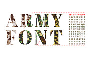 Camouflage Stencil Font Set, a Graphic by Pro_Vector (Thumbnail 3 of 3)