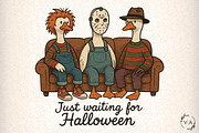 Just Waiting for Halloween Funny, an Icon by Craft Nest (Thumbnail 1 of 6)