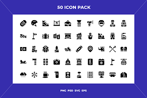 Ski resort icons, an Outline Icon by Wencory