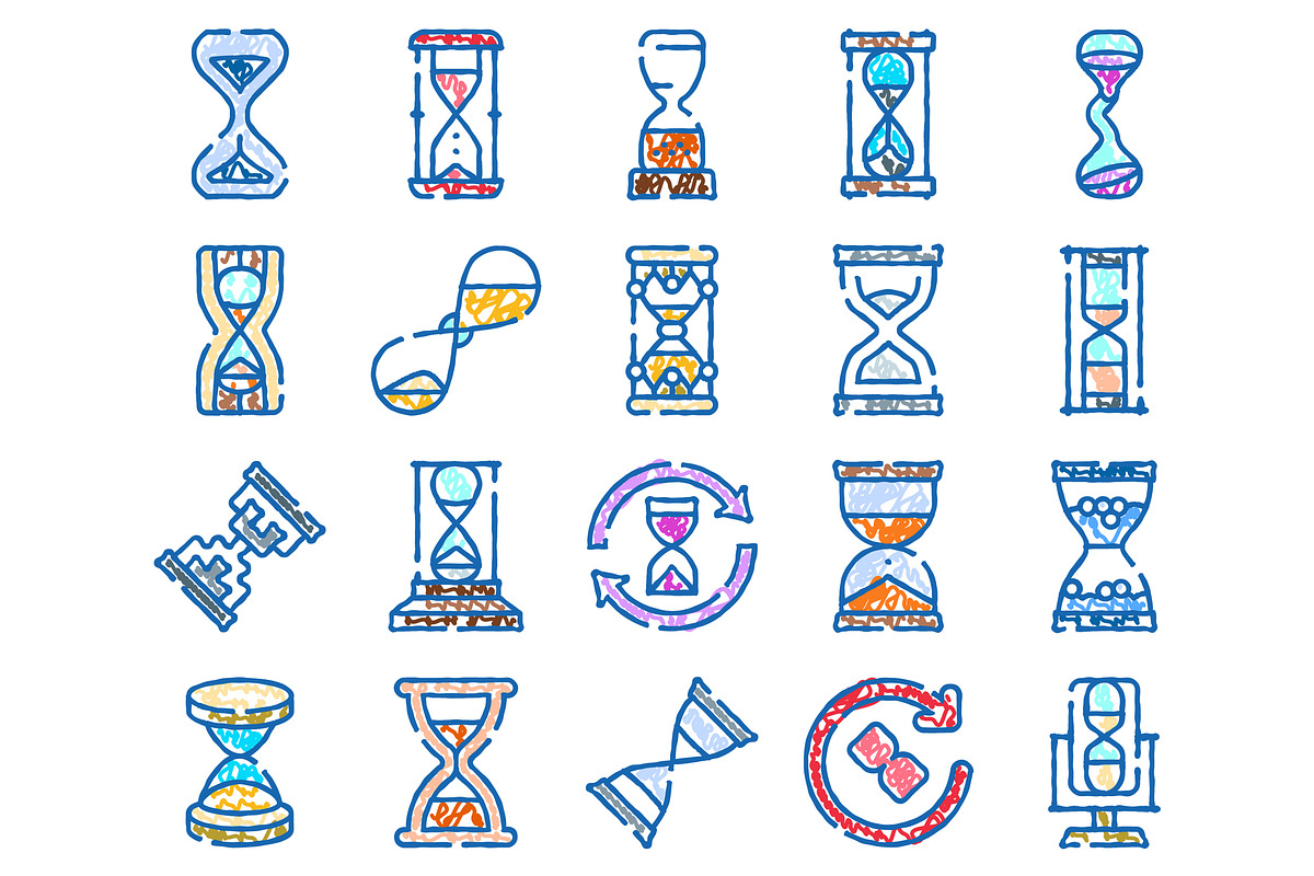 Hourglass time measurement icons, an Object Graphic by pikepicture (Photo 2 of 3)