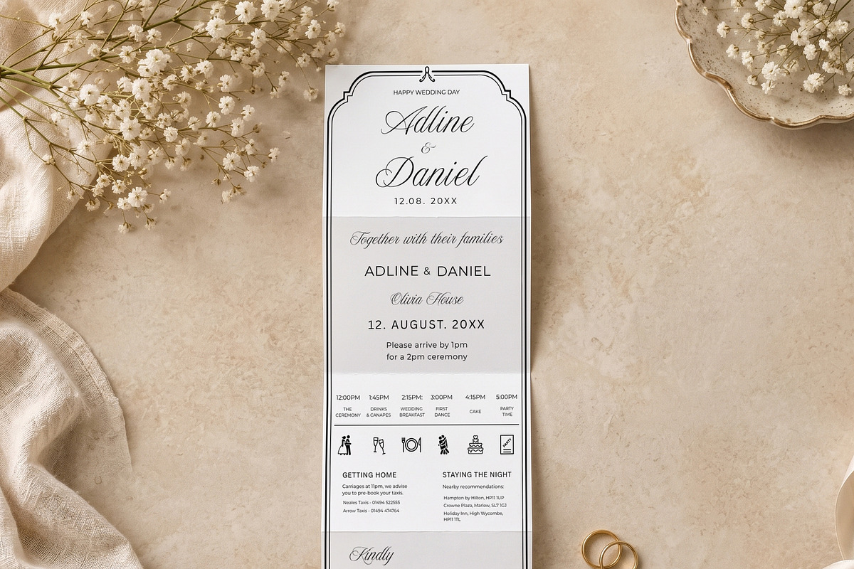 Elegant Black Cream Wedding Invite, an Invitation Template by Arslan (Photo 3 of 3)
