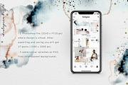 Instagram PUZZLE template-Watercolor, a Social Media Template by CreativeFolks (Thumbnail 4 of 5)