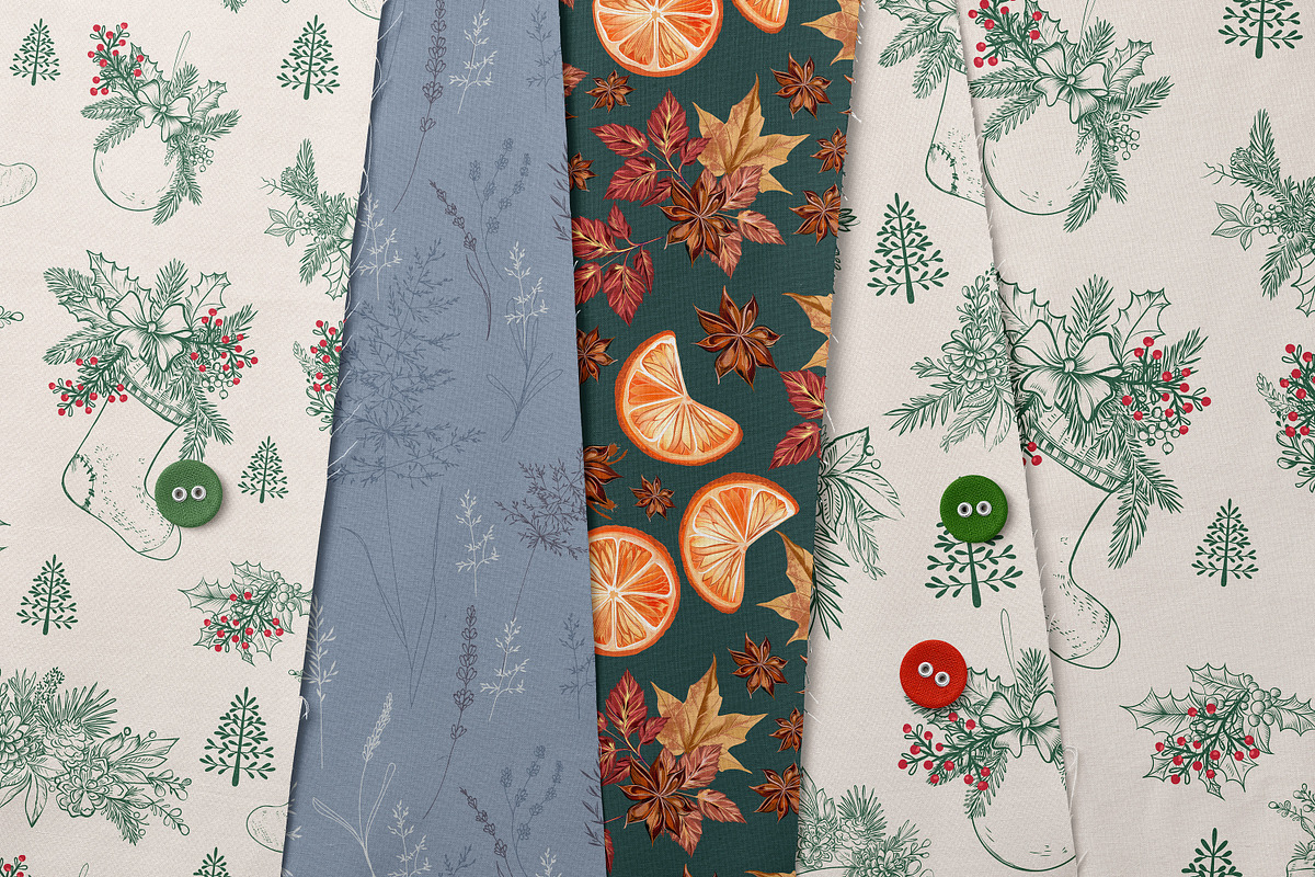 Christmas Trees Holiday Collection, a Seasonal Illustration by FleurArt (Photo 4 of 6)