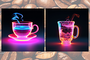 Neon Coffee Cups Graphic Bundle, a Graphic by Jay Major Designs (Thumbnail 5 of 6)