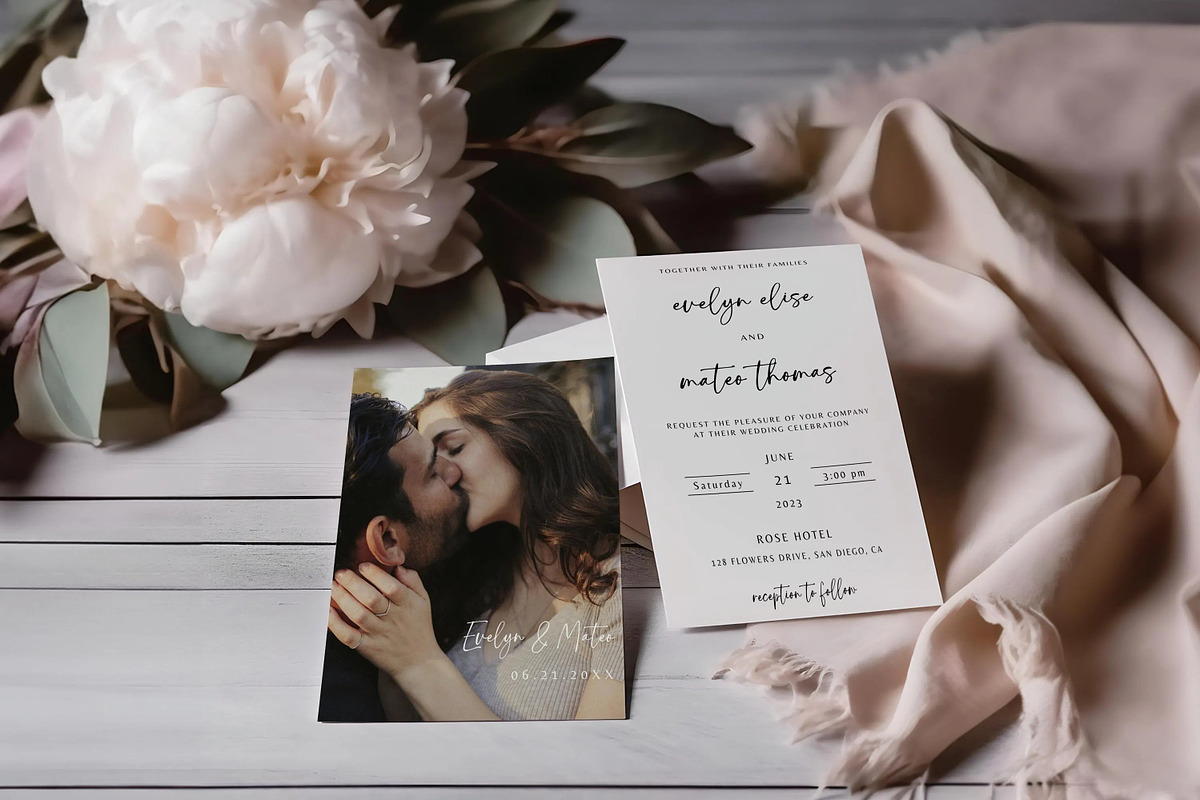 Simple Invitation Minimalist Wedding, an Invitation Template by LucaTheme (Photo 4 of 6)