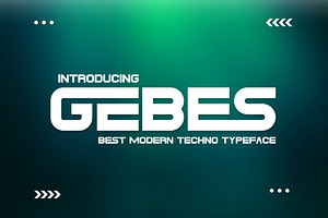 Gebes Modern Techno Font