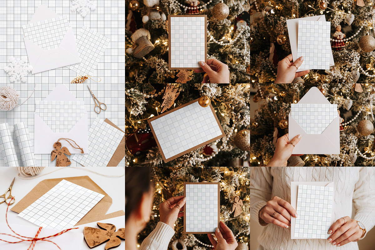 Christmas postcard mockup set 1 v2, a Print Template by Mocart (Photo 14 of 14)