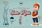 Cute Kids Grids for Procreate, a Brush Add-On by Spasibenko Art (Thumbnail 3 of 11)