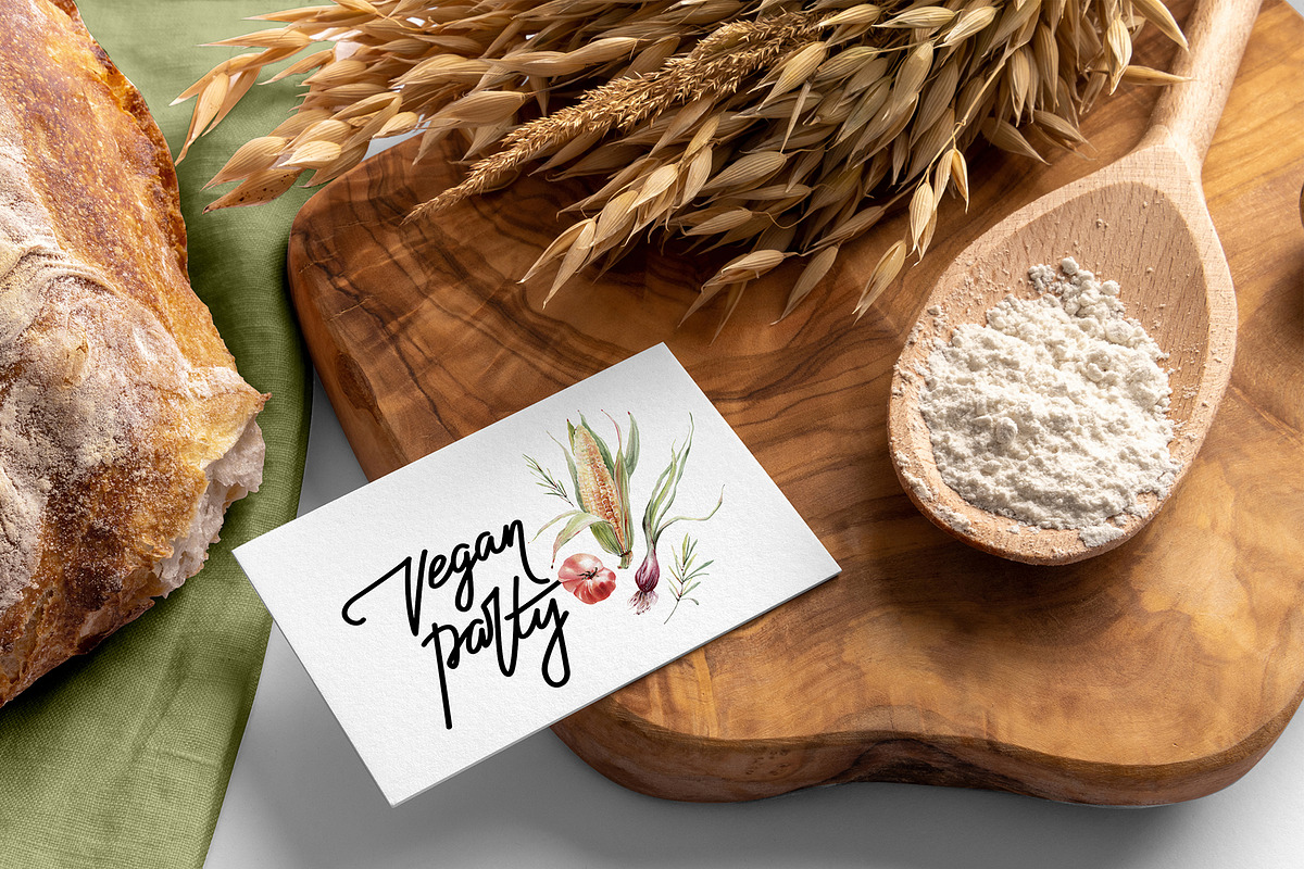 VEGAN DAY Watercolor set, a Food Illustration by Lemaris (Photo 5 of 10)