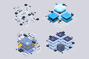 Set isometric illustrations for web., a Technology Illustration by Andrew_Derr (Thumbnail 1 of 4)