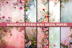 Floral Wall Digital Papers, a Background Photo by protabsorkar11