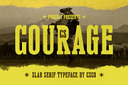 CS Courage – Retro Font, a Slab Serif Font by Craft Supply Co. (Thumbnail 1 of 8)