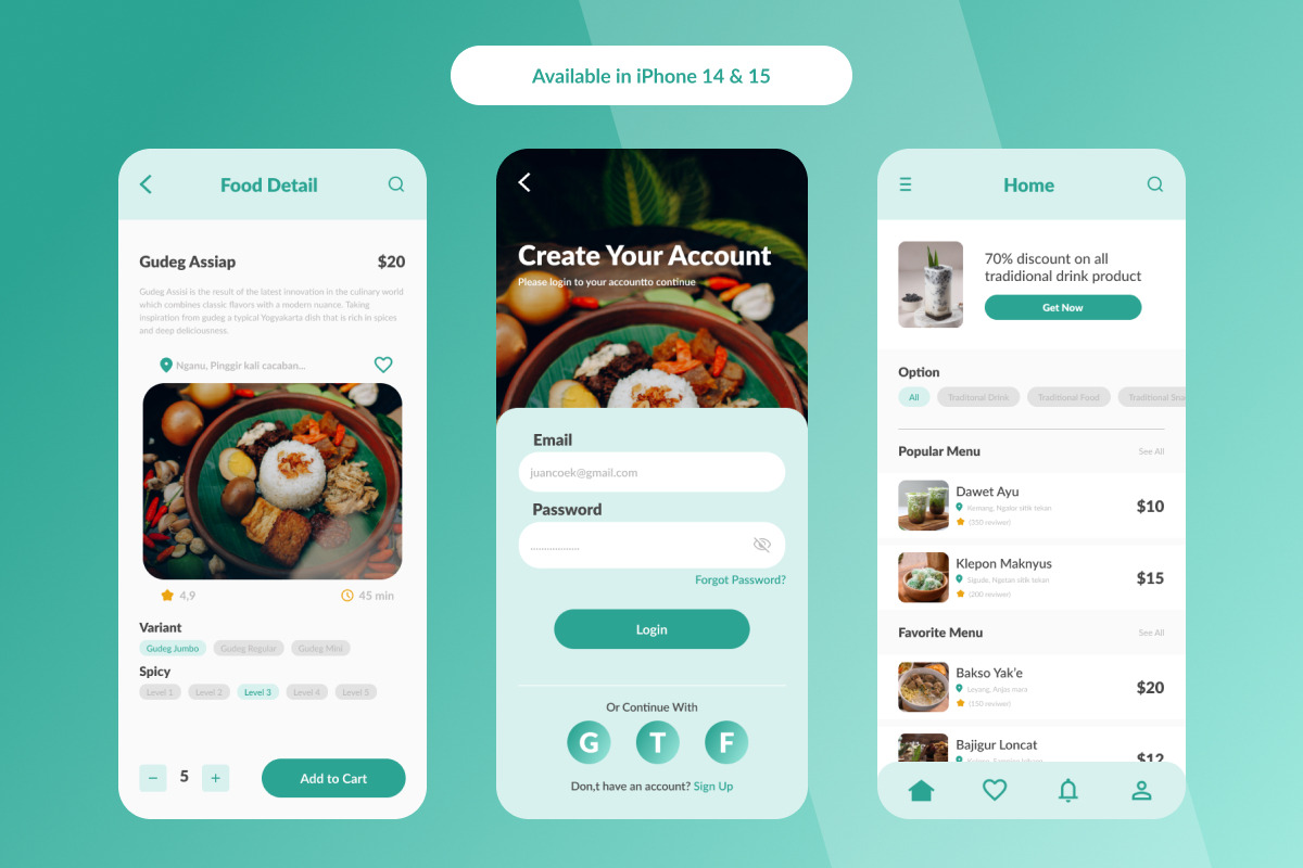 Dieting Tong - Food Delivery Mobile, an App Template by twinstd (Photo 3 of 5)