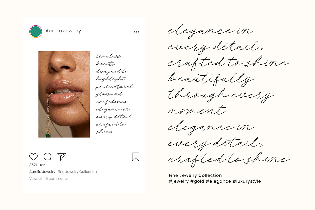 Serafiona Maleri Elegant Handwritten, a Script Font by Letterena Studios Script (Photo 12 of 15)