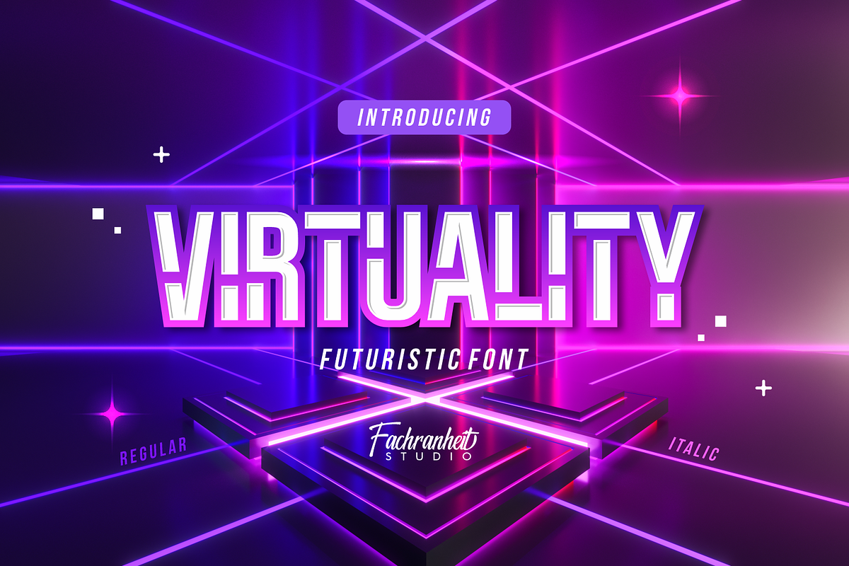 Virtuality, a Font by Fachranheit Studio (Photo 1 of 14)