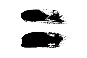 Grunge ink brush strokes elements, an Illustration by Mila Di Art