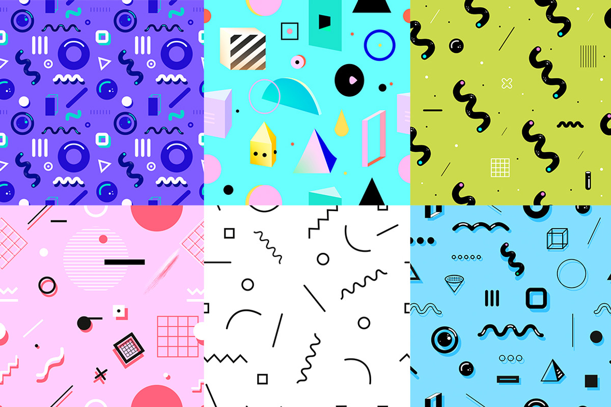 Geometric 80's style patterns, Vol.2, a Pattern Graphic by NES.project (Photo 10 of 12)