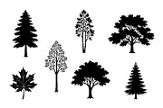 Woodland & Forest Tree Silhouettes B, an Illustration by jahid234 (Thumbnail 14 of 41)