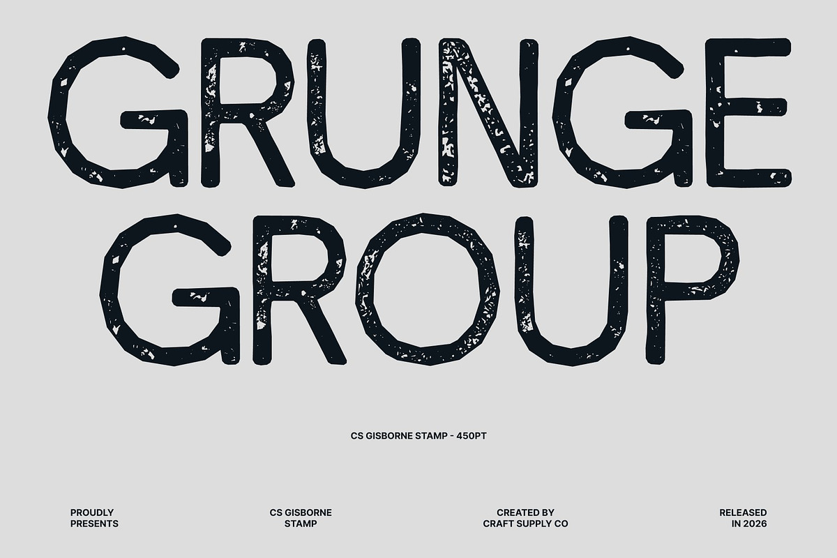 CS Gisborne Stamp, a Sans Serif Font by Craft Supply Co. (Photo 2 of 8)