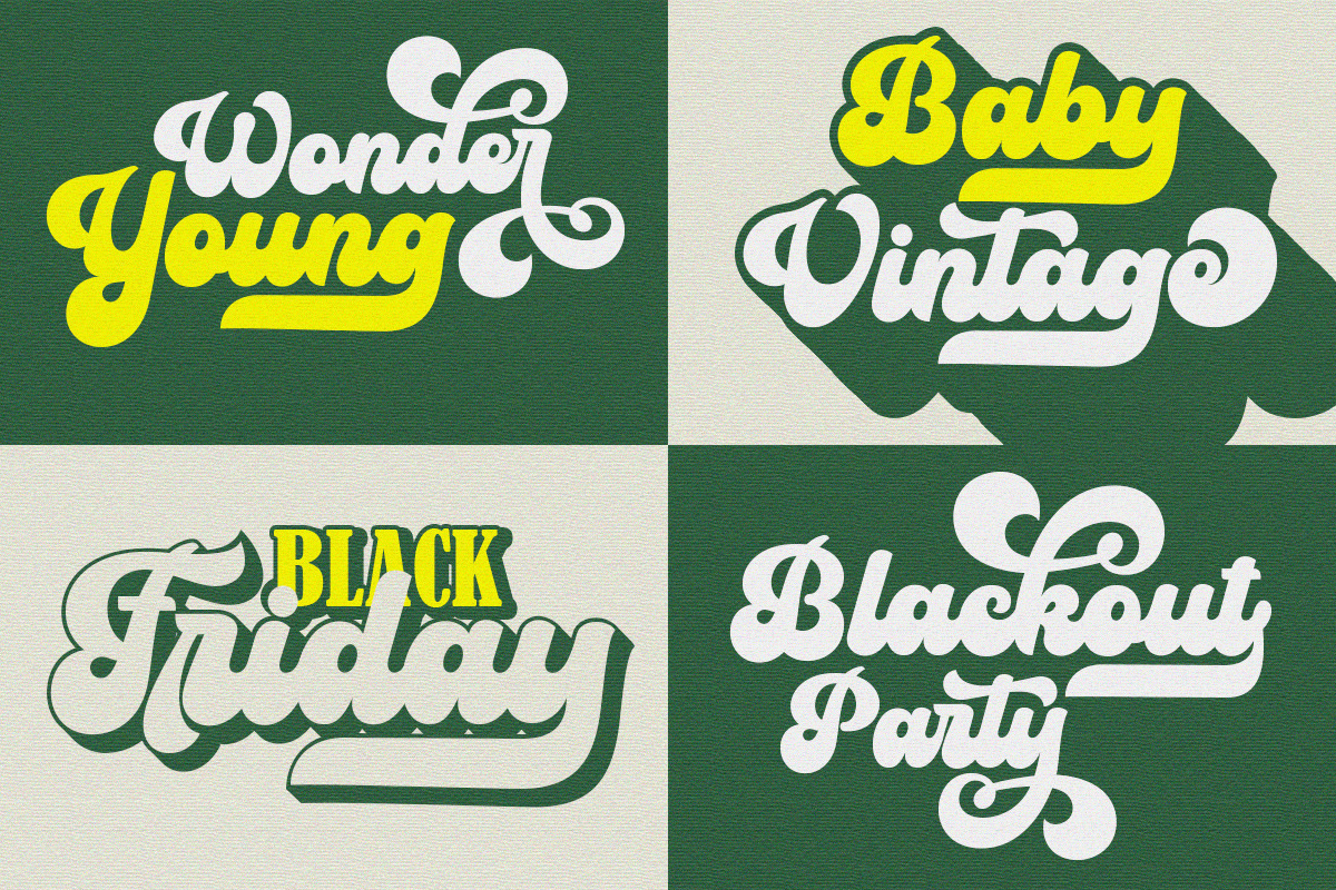 Mafhea - Vintage Retro Font, a Script Font by Letter Fresh (Photo 11 of 12)