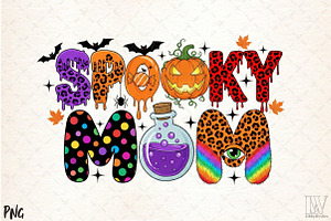 Spooky Mom Halloween Png, an Illustration by Libby Wishes