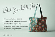 GEOETHNIC Geometric BRUSH & PATTERNS, a Pattern Graphic by Design Unique (Thumbnail 2 of 10)