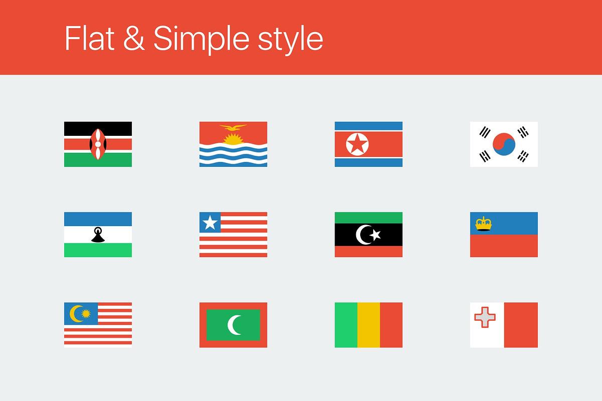Simplified World Flags, an Icon by Xinh Studio (Photo 3 of 9)