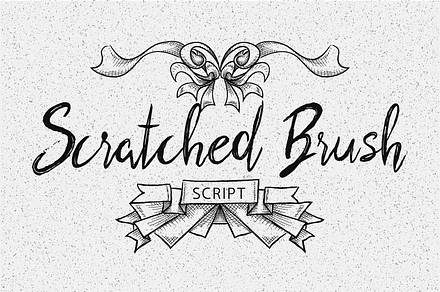 Scratched Brush Script Font, a Script Font by vectalex