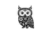 Cute Owl Silhouette Bundle, an Illustration by yasushie (Thumbnail 24 of 31)