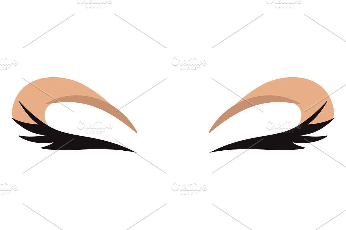 Anime Style Vector Set of Flat Eyes., a Person Illustration by Gomolach (Photo 7 of 25)