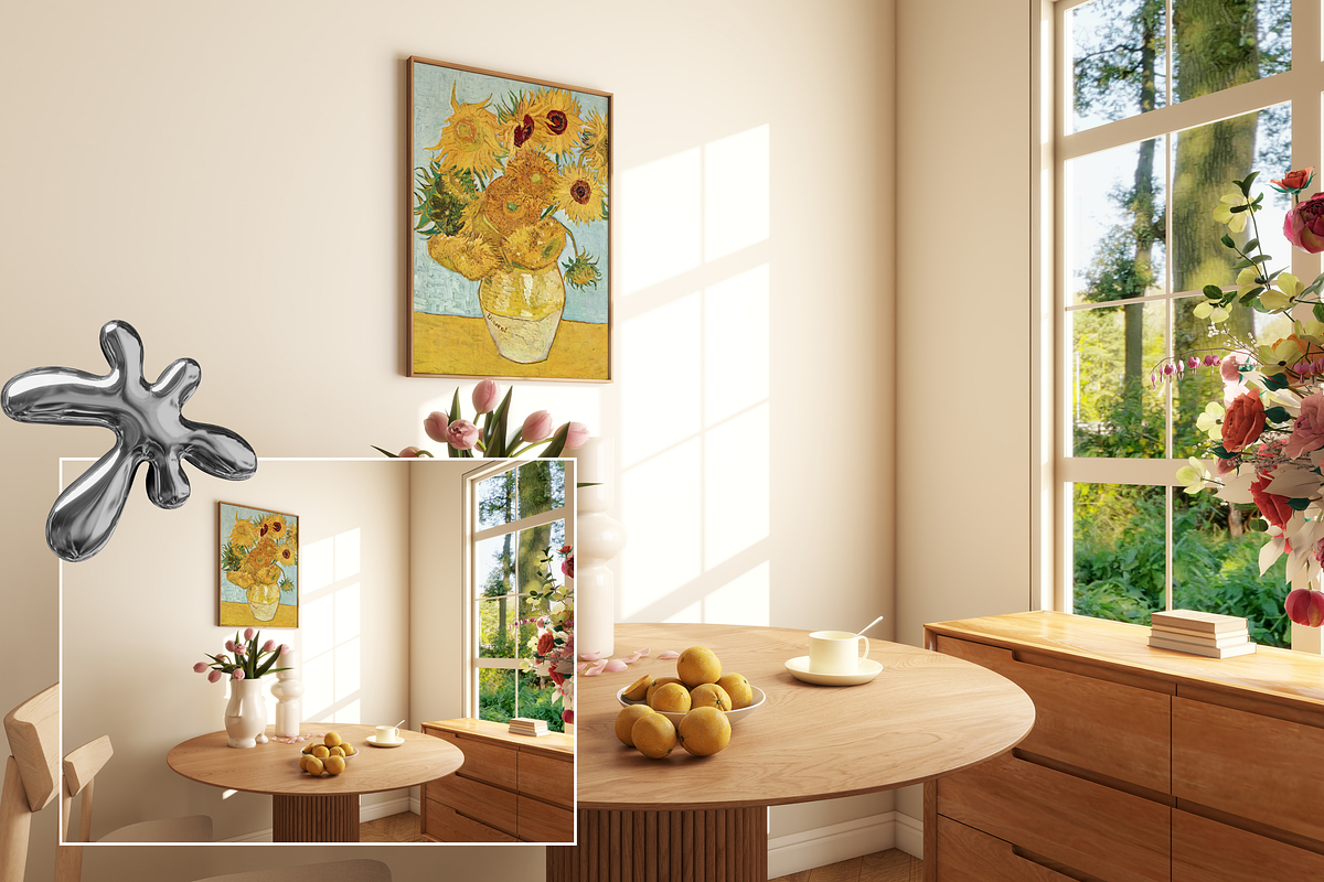 FLOWER POWER | Cottage Frame Mockups, a Poster Template by SoleilHomeMockups (Photo 6 of 10)
