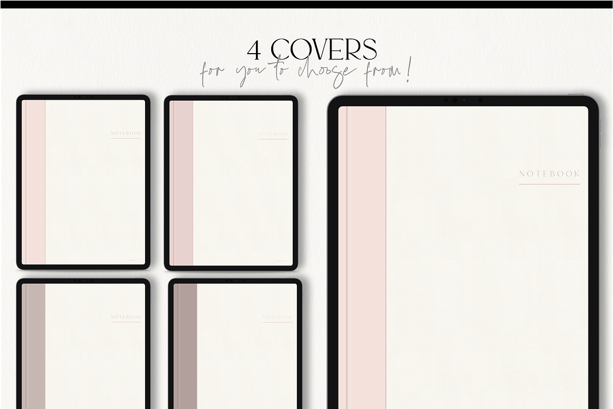 Digital Nude Paper Texture Notebook, a Stationery Template by MainichiDesign (Photo 10 of 10)