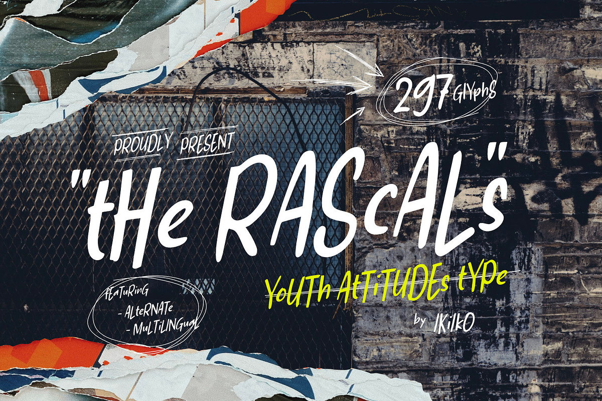 The Rascals, a Font by ikiiko (Photo 1 of 5)