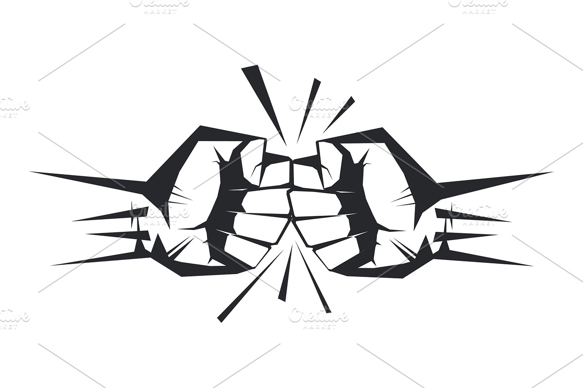 Two clenched fists bumping together., a Person Illustration by essense