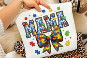 Coquette Autism Mama PNG, Autism, an Illustration by CreationArt (Thumbnail 8 of 9)