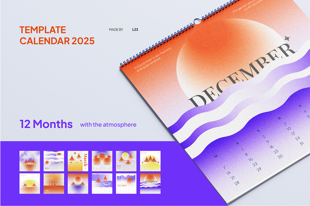 Calendar 2025, a Marketing Template by Fourshape (Photo 1 of 6)