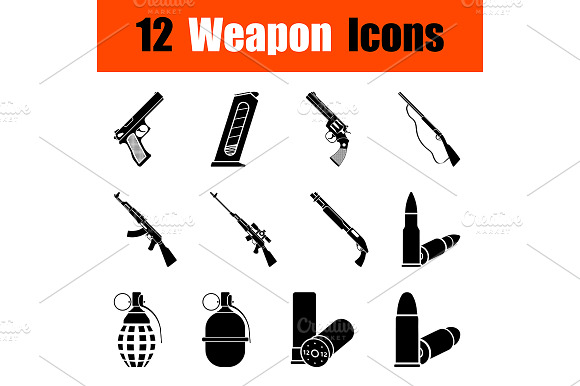 Set Of Weapon Icons