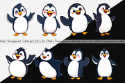 Cheerful Penguin Clipart, a Graphic by Artnoy (Thumbnail 2 of 5)