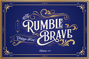Rumble Brave Typeface, a Script Font by alit design (Thumbnail 1 of 12)