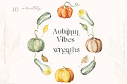 Autumn Vibes. Pumpkins Watercolor, an Illustration by LABFcreations (Thumbnail 5 of 21)