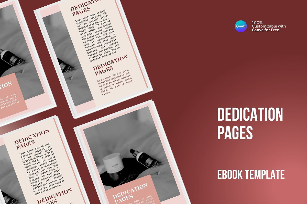Maroon Ebook Template Canva