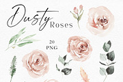 Dusty Roses Boho Watercolor, an Object Illustration by Olga Koelsch (Thumbnail 10 of 13)